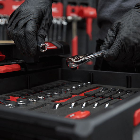 Nitrile Disposable Grip Gloves 50 Pack - M, , hi-res